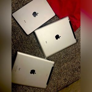 Three iPad  are  block for iCloud